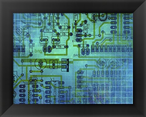 Framed Printed Circuit Technology Print