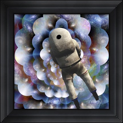 Framed Astronaut in Endless Space Print