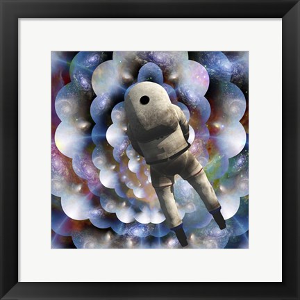 Framed Astronaut in Endless Space Print