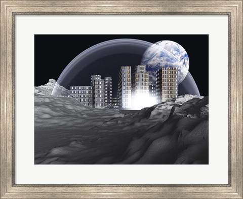 Framed Lunar Colony Print
