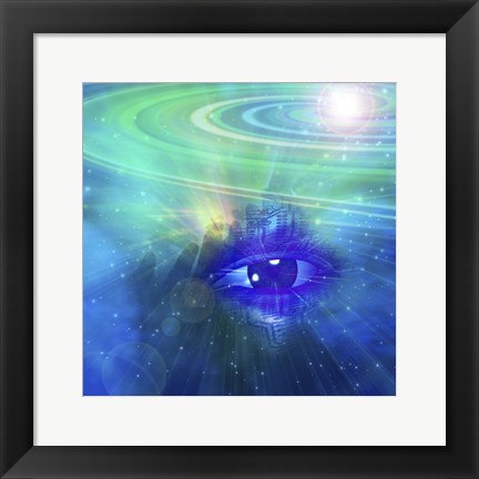 Framed God&#39;s Eye in Vivid Universe Print