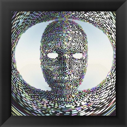 Framed Prismatic Face Mask Print