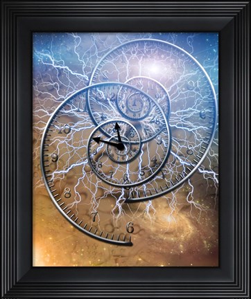Framed Time Electric Spirals of Eternity Print