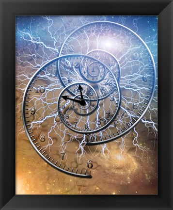 Framed Time Electric Spirals of Eternity Print