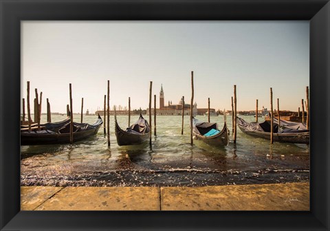 Framed Venice Gondolas Print