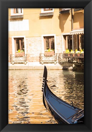 Framed Gondola Reflections Print