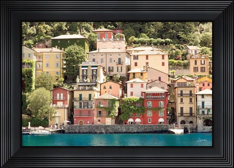 Framed Lake Como Village II Print