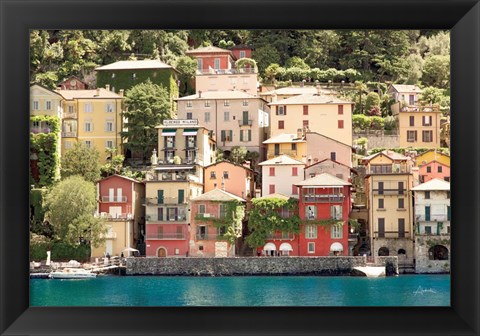 Framed Lake Como Village II Print