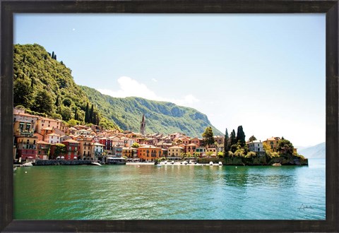 Framed Lake Como Village I Print