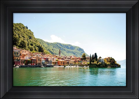 Framed Lake Como Village I Print