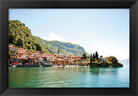 Framed Lake Como Village I Print