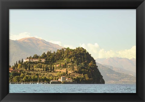 Framed Lake Como Headland Print