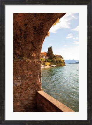 Framed Lake Como Archway Print