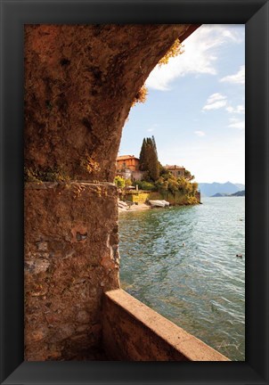 Framed Lake Como Archway Print