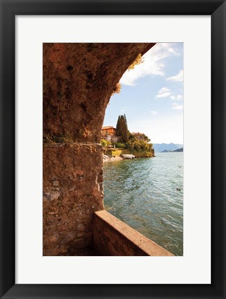 Framed Lake Como Archway Print