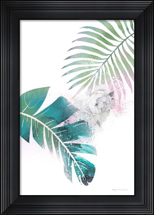 Framed Tropical Floral II Print