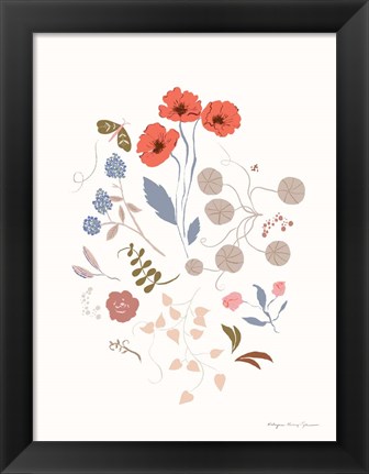 Framed Fleurette III Print