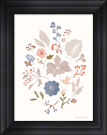 Framed Fleurette II Print
