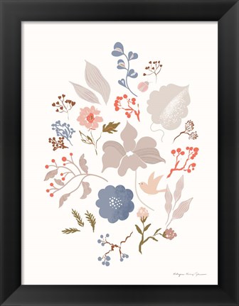 Framed Fleurette II Print