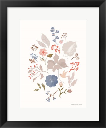 Framed Fleurette II Print