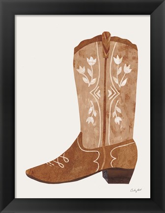 Framed Western Cowgirl Boot IV Print