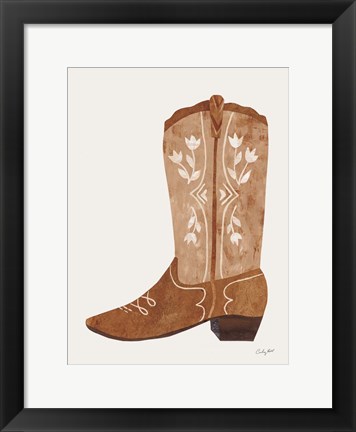 Framed Western Cowgirl Boot IV Print