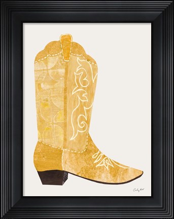 Framed Western Cowgirl Boot I Print