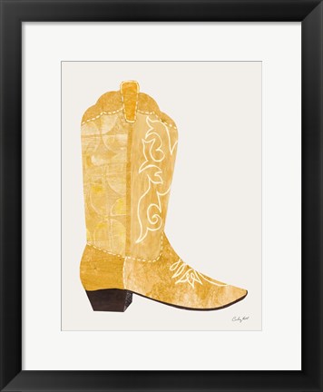 Framed Western Cowgirl Boot I Print