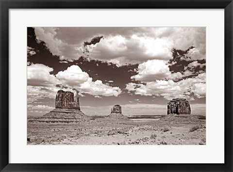 Framed Monument Valley III Sepia Print