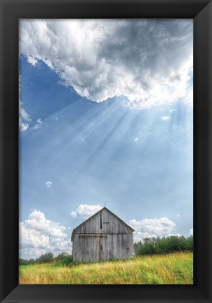 Framed Barn Rays Print