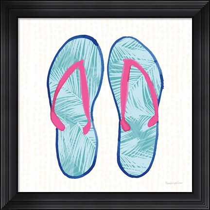 Framed Laguna Flipflops II Print