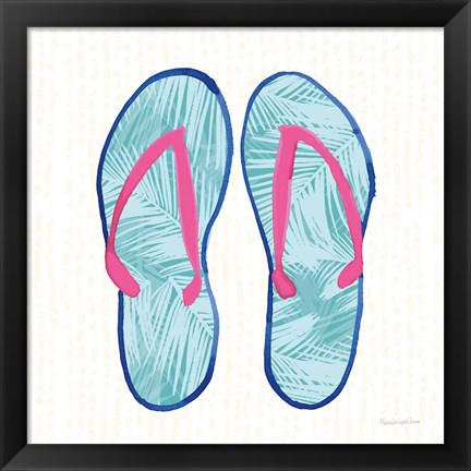 Framed Laguna Flipflops II Print