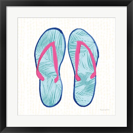 Framed Laguna Flipflops II Print