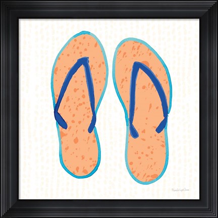 Framed Laguna Flipflops I Print