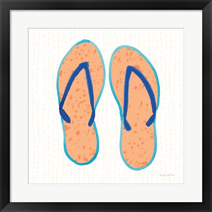 Framed Laguna Flipflops I Print