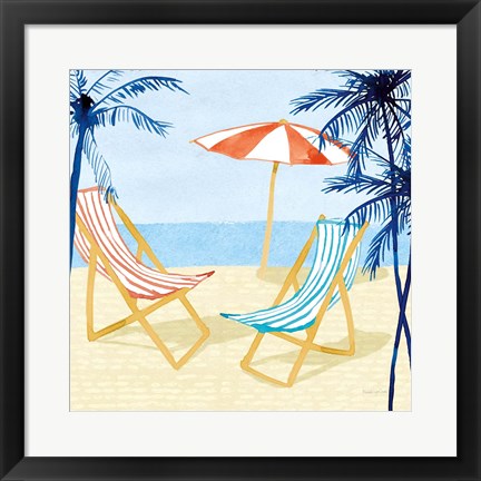 Framed Laguna Lounging I Print