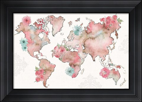 Framed Vintage Travel I Print