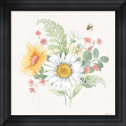 Framed Daisy Days V Print