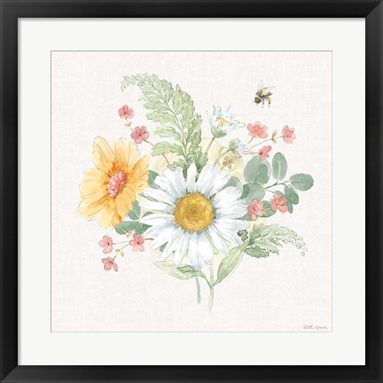 Framed Daisy Days V Print