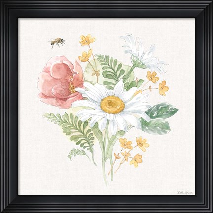 Framed Daisy Days IV Print