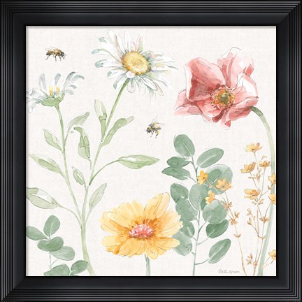 Framed Daisy Days II Print
