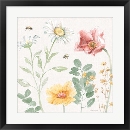 Framed Daisy Days II Print