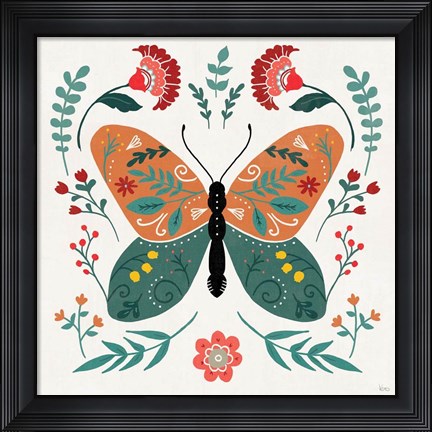 Framed Floral Style V Print