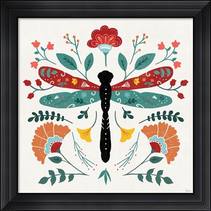 Framed Floral Style IV Print