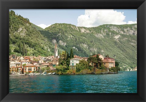 Framed Lake Como Village IV Print