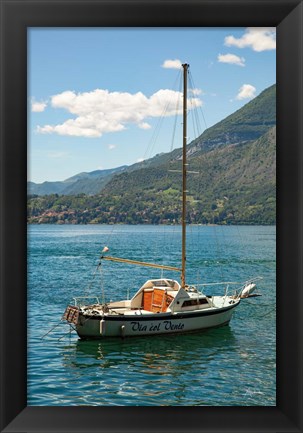 Framed Lake Como Boats II Print