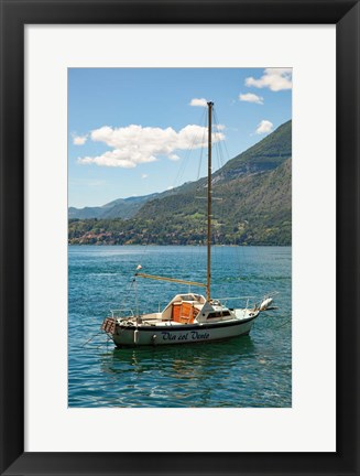 Framed Lake Como Boats II Print