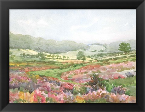 Framed Field of Flowers Print