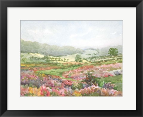 Framed Field of Flowers Print