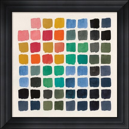 Framed Retro Color Chart Print